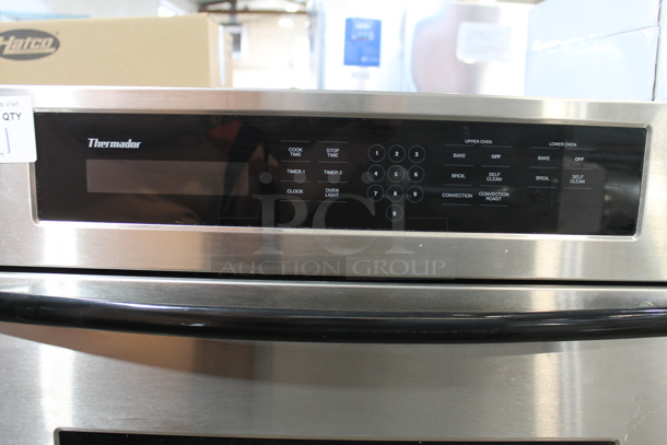 Thermador Stainless Steel Electric Powered Double Stack Wall Oven; One Convection Oven. 208 Volts, 1 Phase. - Image 3 of 6