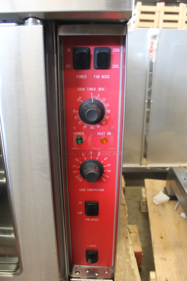BRAND NEW SCRATCH AND DENT! CPG 351FEC100E Cooking Performance Group Commercial Stainless Steel Electric Convection Oven With Steel Racks. Missing 1 Leg. 220-240V, 3 Phase.  - Image 3 of 9