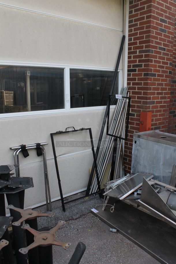 ALL ONE MONEY! Lot of Various Items Including Serving Tray Stands and Metal Pieces. - Image 1 of 5