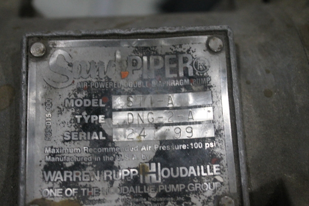 ALL ONE MONEY! PALLET LOT of Various Items Including Metal Commercial Compressors; 2 Husky 1040, Sandpiper ST1-A and Wilden Pump. BUYER MUST REMOVE. - Image 8 of 9