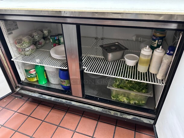 Working! True TPP-67 67 inch Commercial Pizza Prep Table w/ Refrigerated Base, w/ Double Shelf 115v NSF Tested and Working! - Image 10 of 10