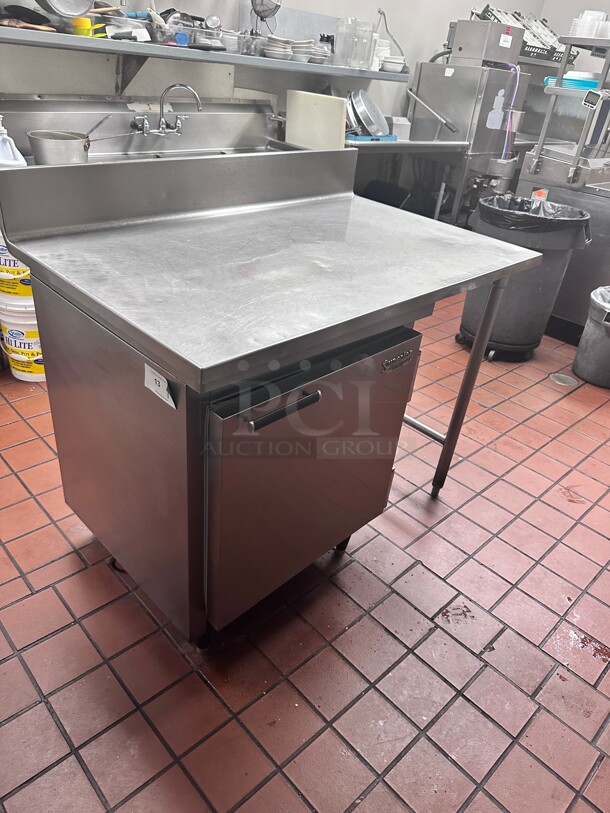 Commercial Stainless Steel Prep Table With Under counter Refrigerator NSF  - Image 1 of 7