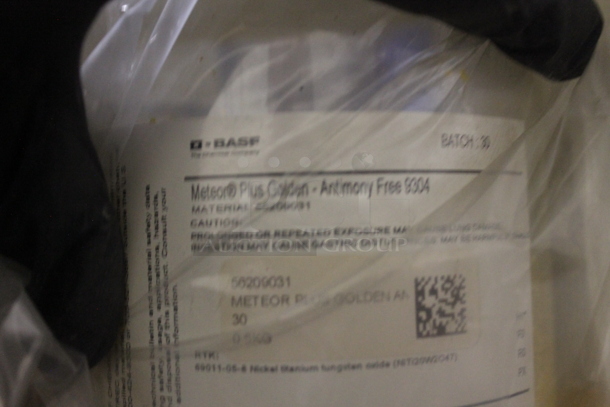 ALL ONE MONEY! PALLET LOT OF Various Items Including Synthetic Hydrated Amorphous Silica, .D Base Sicopal Orange, D Base Sicotan Yellow. BUYER MUST REMOVE.  - Image 6 of 10