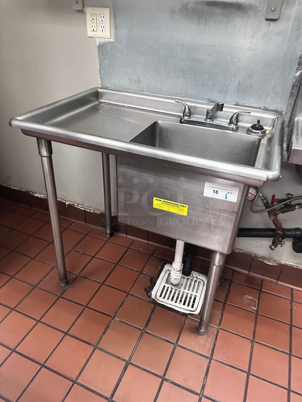 Clean! Commercial Stainless Steel Vegetable Preparation Sink NSF Buyer must Remove - Image 2 of 6