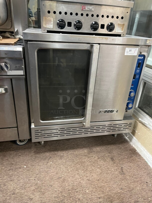 Clean! Imperial Single Stack Commercial Convection Oven Natural Gas NSF Tested and Working!