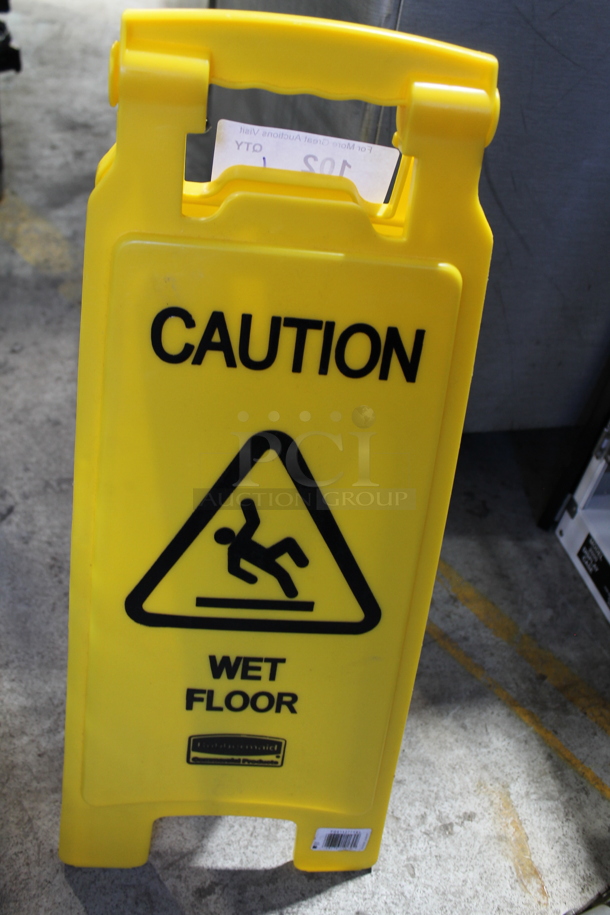 Yellow Poly Wet Floor Caution Sign. - Image 2 of 2