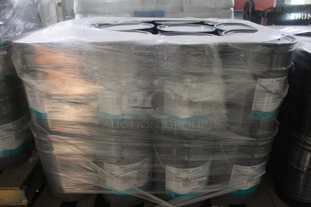 ALL ONE MONEY! PALLET LOT OF 24 Gray Barrels of Moisture Cure Liquid Rubber. BUYER MUST REMOVE. - Image 1 of 5