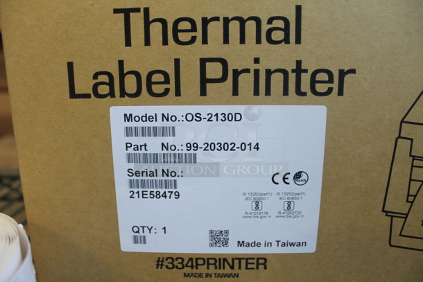 BRAND NEW SCRATCH AND DENT! Avaweigh OS-2130D Thermal Label Printer With Labels And Software And Documentation Disc. Tested And Working! - Image 3 of 7