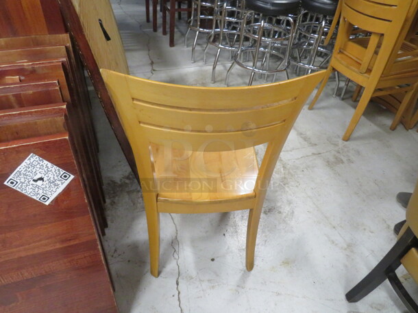 Wooden Chair In A Natural Finish. 4XBID - Image 2 of 2
