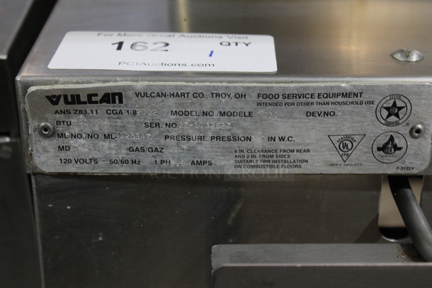 Vulcan G30 Stainless Steel Commercial Natural Gas Powered Floor Style Braising Pan. 90,000 BTU.  - Image 5 of 5