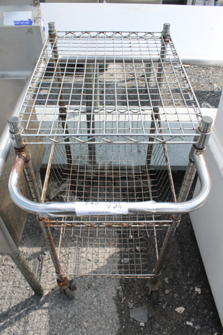Metal Wire 3 Tier Cart on Commercial Casters.