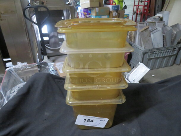 1/9 Size 6 Inch Deep Food Storage Container With Lid. 5XBID