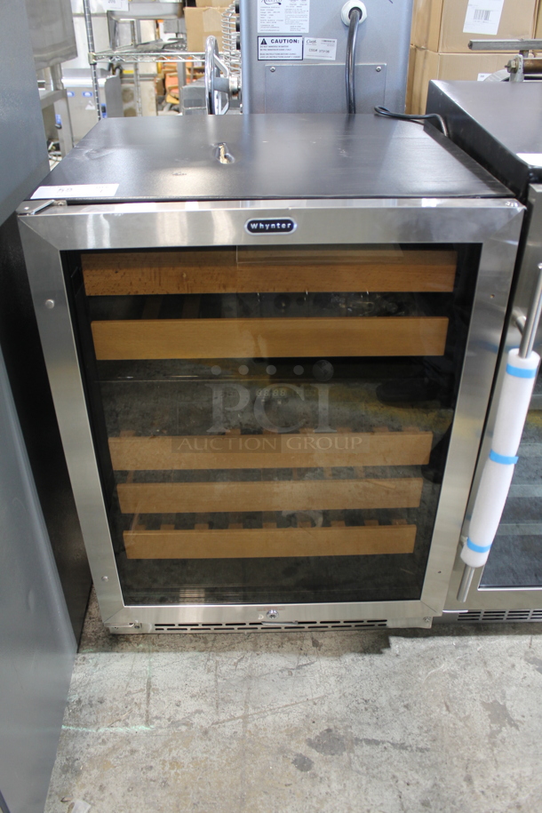 BRAND NEW SCRATCH AND DENT! Whynter BWR-462DZ Metal 46-Bottle Dual Temperature Zone Built Wine Chiller Merchandiser. 115 Volts, 1 Phase. Tested and Working! - Image 1 of 5