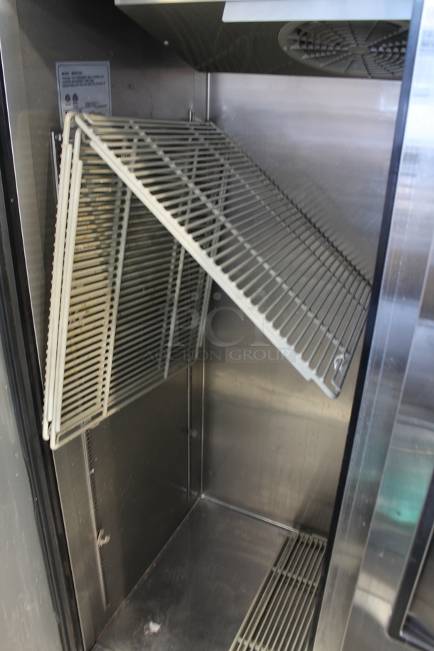 Turbo Air M3R47-2-N Stainless Steel Commercial 2 Door Reach In Cooler w/ Poly Coated Racks on Commercial Casters. 115 Volts, 1 Phase. Tested and Working! - Image 5 of 7