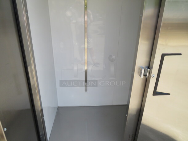 One Stainless Steel 2 Door TRUE Roll In Freezer. Model#  TG2F. 115-208-230 Volt. 1 Phase. 67.5X35X84 - Image 2 of 6