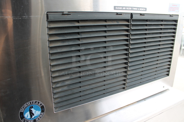 Hoshizaki F-1101AU Stainless Steel Commercial Ice Machine Head on Commercial Ice Bin. 230/240 Volts, 1 Phase.  - Image 9 of 9