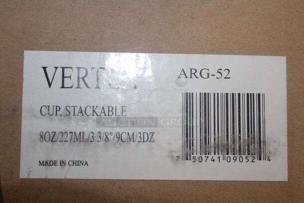 NEW IN BOX! 1 Box (36 Count) Vertex 8oz Cups. 36X Your Bid!  - Image 2 of 2