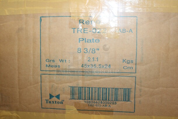 NEW IN BOX! 2 Boxes (36 Count Each) Tuxton Reno 8 3/8" Inch Plates. 72X Your Bid!  - Image 2 of 2