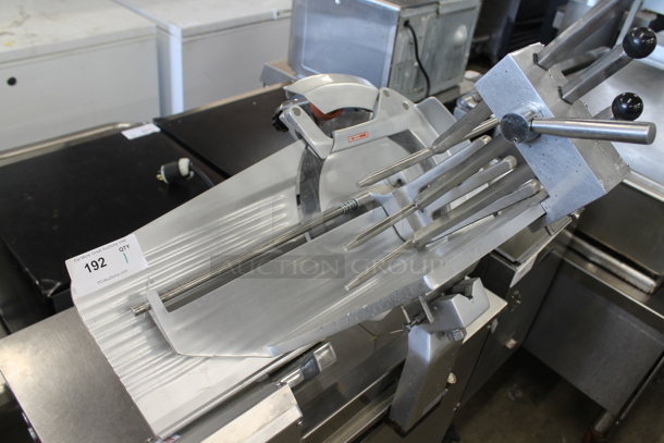 2021 Hualing HB-350 Stainless Steel Commercial Floor Style Heavy Duty Slicer. 110 Volts, 1 Phase. Tested and Powers On But Parts Do Not Move - Image 3 of 7