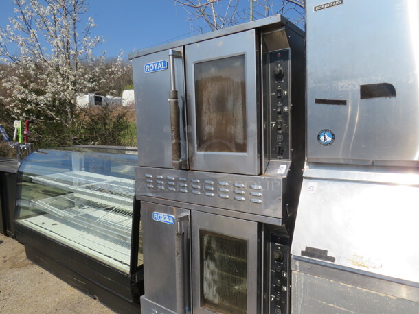 One Royal Natural Gas Double Oven With 8 Racks. 120 Volt.  Model# RCO. 38X34X68Unable To Test. 