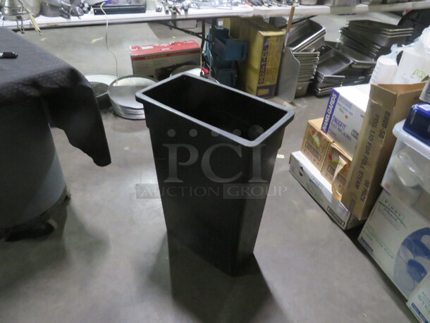 One Black Slim Jim Trash Can. - Image 1 of 1