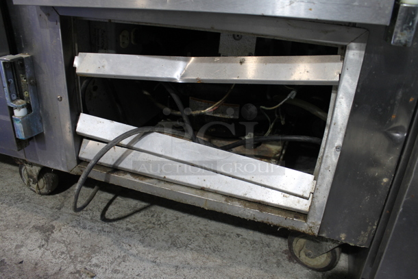 Leader DR72 S/C Stainless Steel Commercial 3 Door Work Top Cooler w/ Back Splash on Commercial Casters. 115 Volts, 1 Phase. Tested and Powers On But Does Not Get Cold - Image 5 of 9