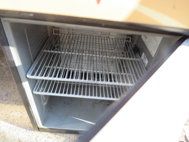 One ATC Counter Top Glass Door Display Cooler With 2 Racks. Model# CTB200. 115 Volt. 17X17X28.  - Image 2 of 2