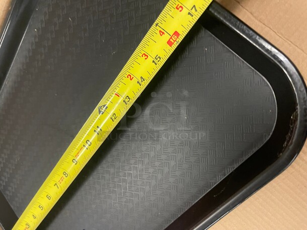 New In Box! Carlisle CT141803 Cafe 14inch  x 18inch Black Standard Plastic Fast Food Tray NSF 14x18 - Image 4 of 4