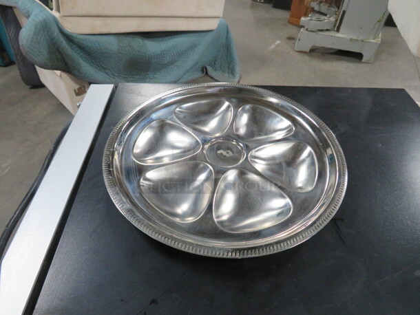 NEW Vollrath Stainless Steel 10 Inch Oyster Plate.  #46745. 6XBID. $30.99 each.  - Image 1 of 2
