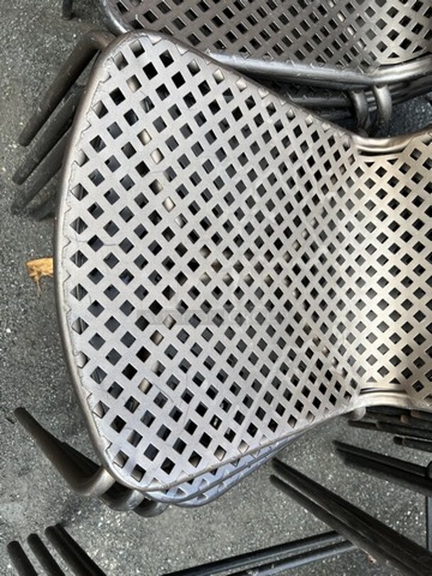 3 Brown Metal Mesh Outdoor Dining Height Chairs. Stock Picture - Cosmetic Condition May Vary. 19x23x36. 3 Times Your Bid! - Image 3 of 4