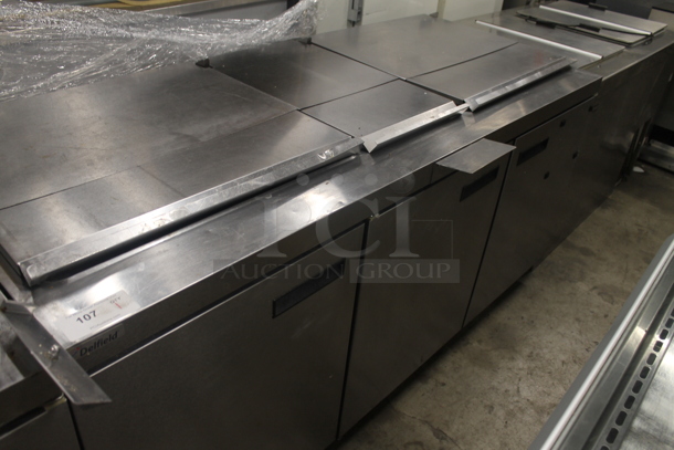 2013 Delfield 4472N-30M-M479 Stainless Steel Commercial Prep Table on Commercial Casters. 115 Volts, 1 Phase. Tested and Powers On But Does Not Get Cold - Image 2 of 8