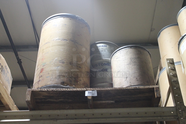 ALL ONE MONEY! PALLET LOT of Barrels. BUYER MUST REMOVE. - Image 1 of 2