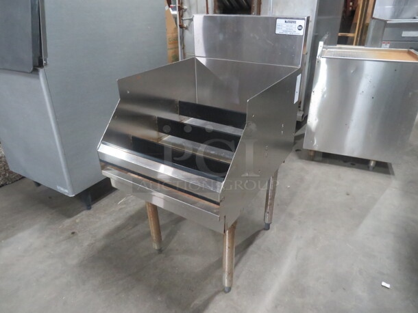 One Krowne Stainless Steel Under Bar Tiered Bottle Rack. Model# KR18-18RD. 18X24X37 - Image 2 of 2