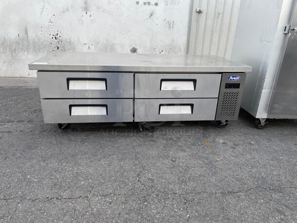 Late Model! Atosa USA MGF8453GR 72 inch 4 Drawers Refrigerated Chef Base with Extended Top, 12.1 cu. ft. 115 Volt Tested and Working! 72x32x27 - Image 2 of 8