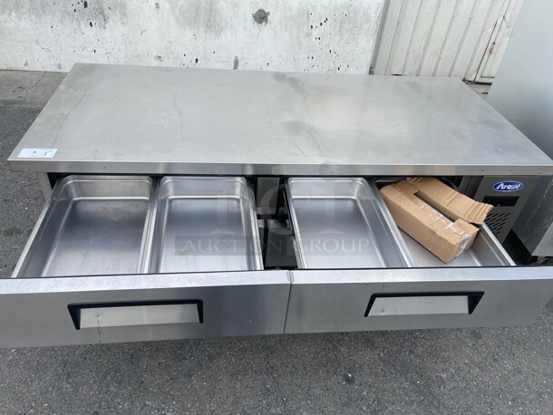 Late Model! Atosa USA MGF8453GR 72 inch 4 Drawers Refrigerated Chef Base with Extended Top, 12.1 cu. ft. 115 Volt Tested and Working! 72x32x27 - Image 6 of 8