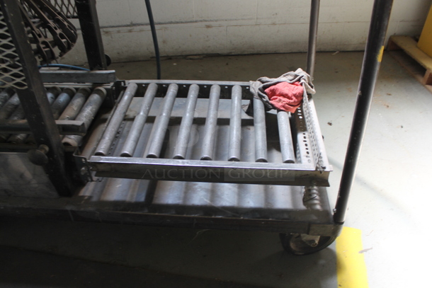 Metal Flat Cart on Commercial Casters w/ Siltec Electronic Weighing Scale. - Image 4 of 11