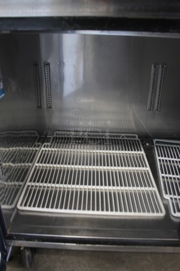 Turbo Air TPR-67SD ENERGY STAR Stainless Steel Commercial Pizza Prep Table on Commercial Casters. 115 Volts, 1 Phase.  Tested and Working! - Image 5 of 7