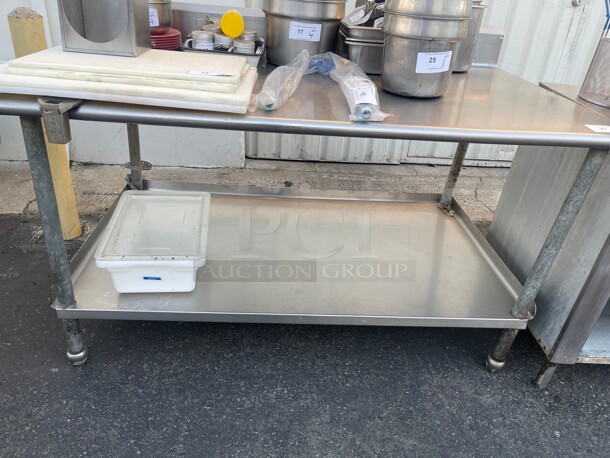 Commercial Stainless Steel Table NSF 62x37x34 - Image 5 of 9