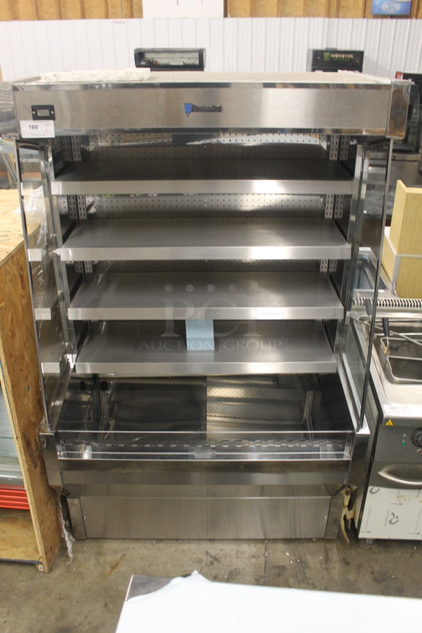 BRAND NEW SCRATCH AND DENT! CustomCool GC48R Metal Commercial Floor Style Open Grab N Go Merchandiser w/ Metal Shelves. 115 Volts, 1 Phase. Does Not Come w/ Remote Compressor. - Image 1 of 7
