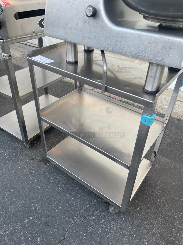 Commercial Stainless Steel Moving Cart On Casters NSF - Image 2 of 3