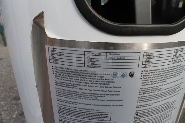 NCZH-G-S Metal Floor Style Propane Gas Patio Heater. 48,000 BTU. - Image 4 of 5