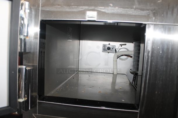 2017 Leader LM36 S/C Stainless Steel Commercial Sandwich Salad Prep Table Bain Marie Mega Top on Commercial Casters. 115 Volts, 1 Phase. Cannot Test - Unit Trips Breaker
 - Image 5 of 10