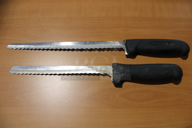 2 Sharpened Stainless Steel Serrated Knives. 13