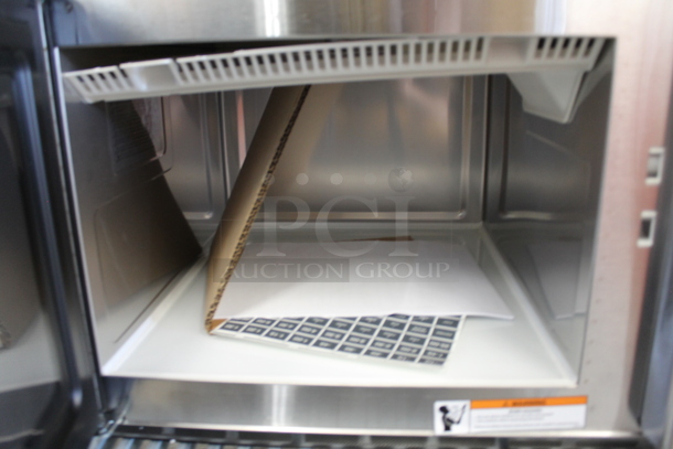 BRAND NEW SCRATCH AND DENT! 2023 Solwave SWA12T Stainless Steel Commercial Countertop Microwave Oven. 120 Volts, 1 Phase. Tested and Working! - Image 3 of 4