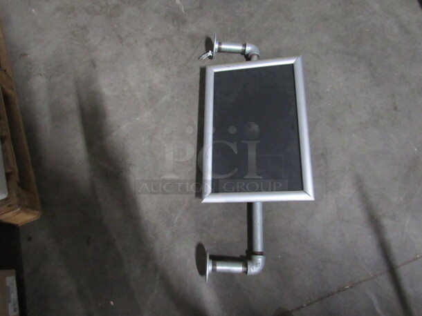 One Wall Mount Industrial Look Pipe With Chalkboard Attached. NICE! 14X21X34 - Image 2 of 2