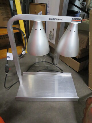 One Merco 2 Bulb Food Warmer. 12X21X24