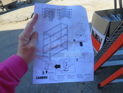 One NEW Cambro Shelving System. Assembly Requires.