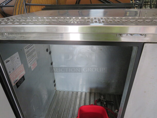 One WORKING Stainless Steel Glastender 2 Door Kegorator With 1 Tower And 3 Taps On Casters. Model# KC72-R6-SS. 115 Volt. 72X25.5X39. $4432.00. - Image 2 of 2