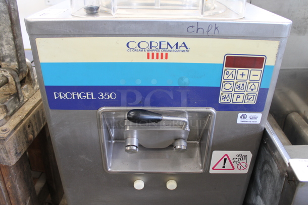 Corema Profigel 350 US Stainless Steel Commercial Floor Style Batch Freezer. 208/230 Volts, 3 Phase.  - Image 2 of 7