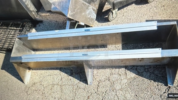 One Stainless Steel Double Shelf With 2-48 Inch Excel Ticket Rails. 60X12X18 - Image 1 of 2